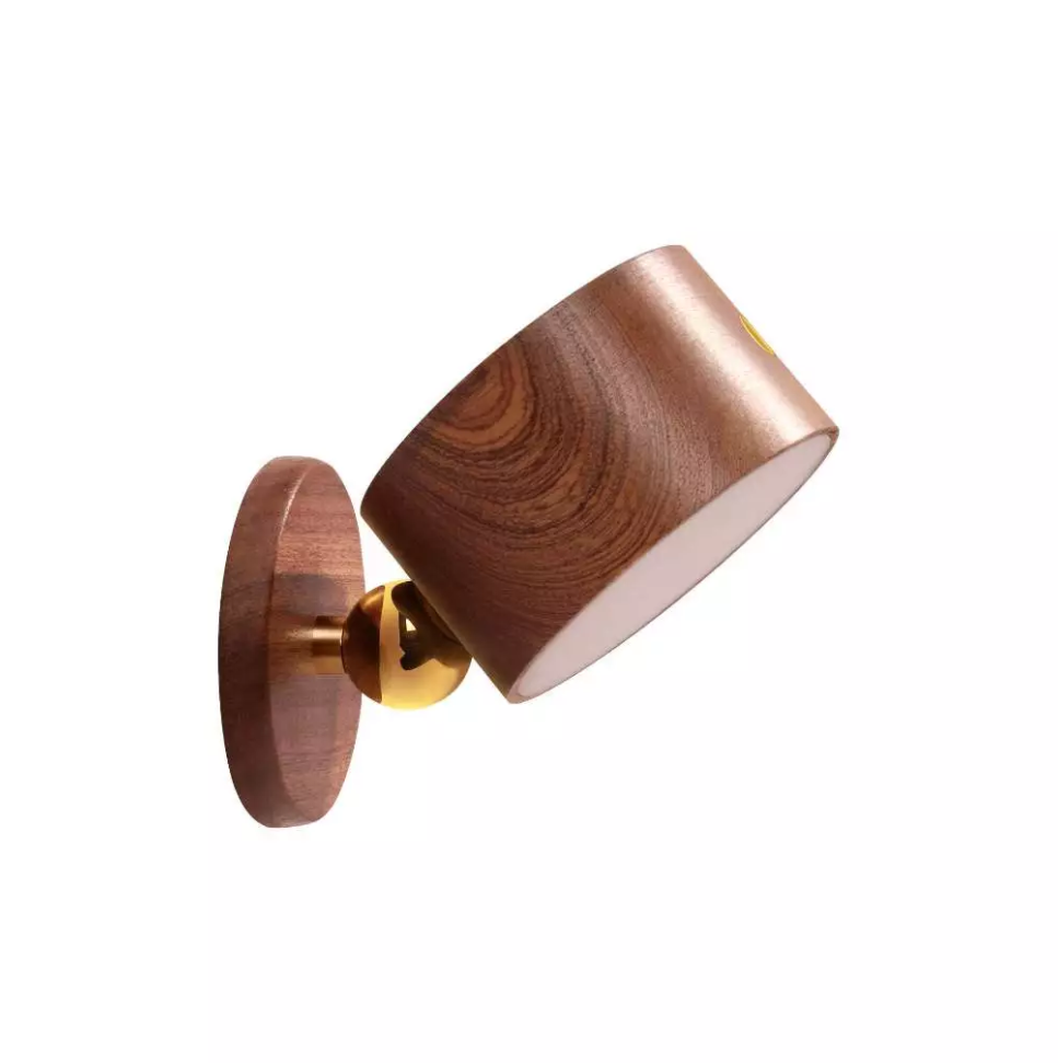 Wooden Bedside Wall Lamp - USB Charging LED