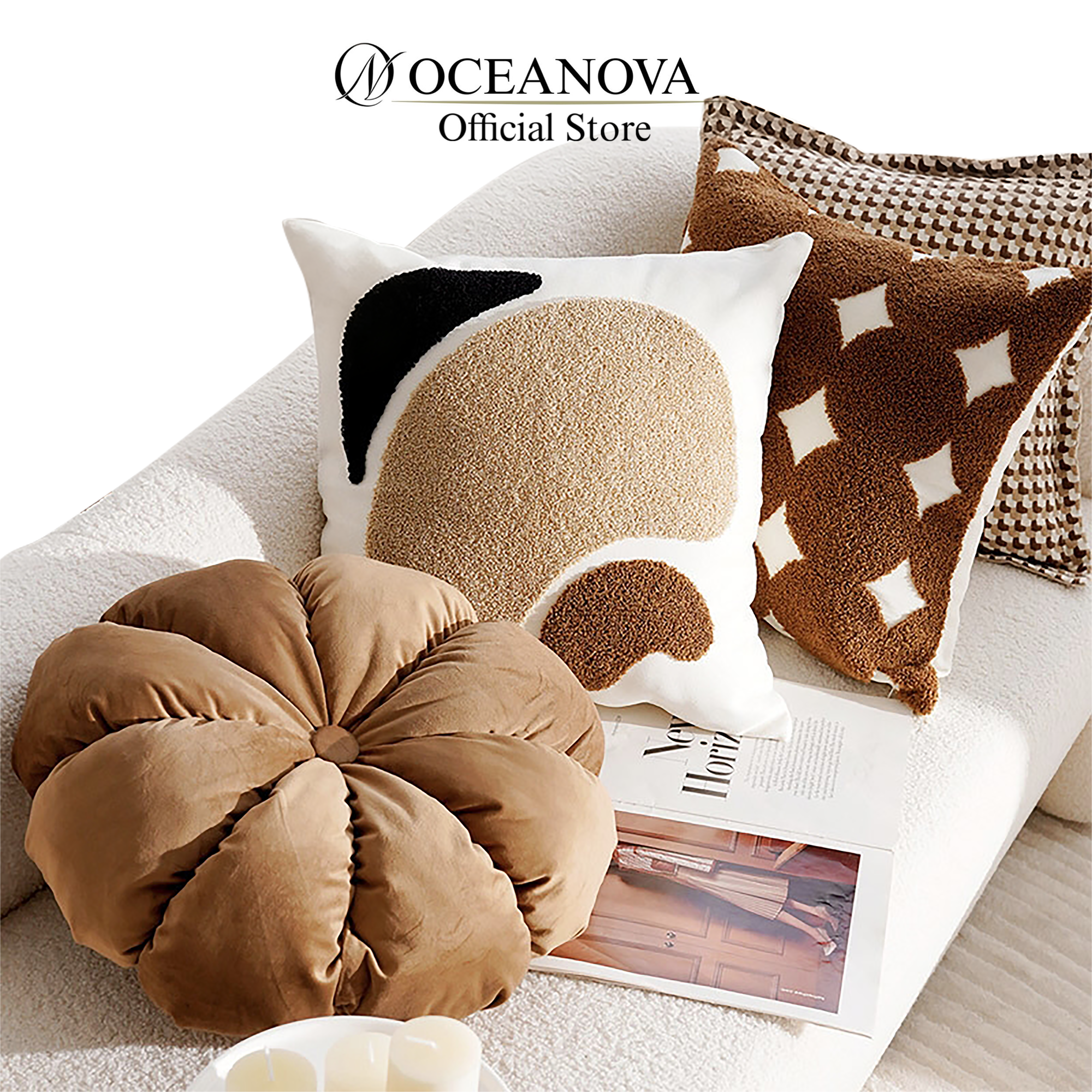 Modern Plush Cushion Lumbar Cushion Sofa