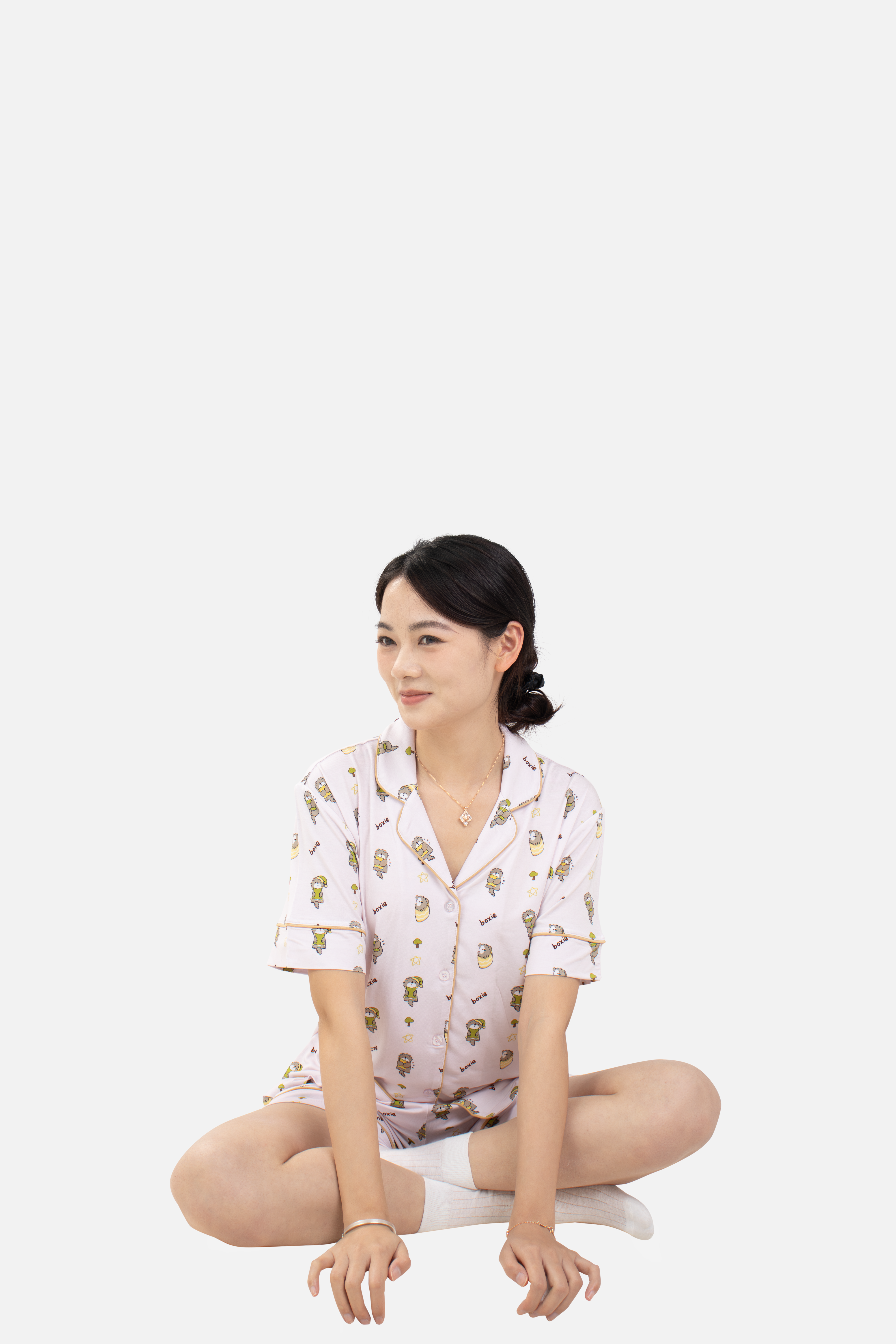 Mini nova Classic bamboo fiber adult short-sleeved pajama series