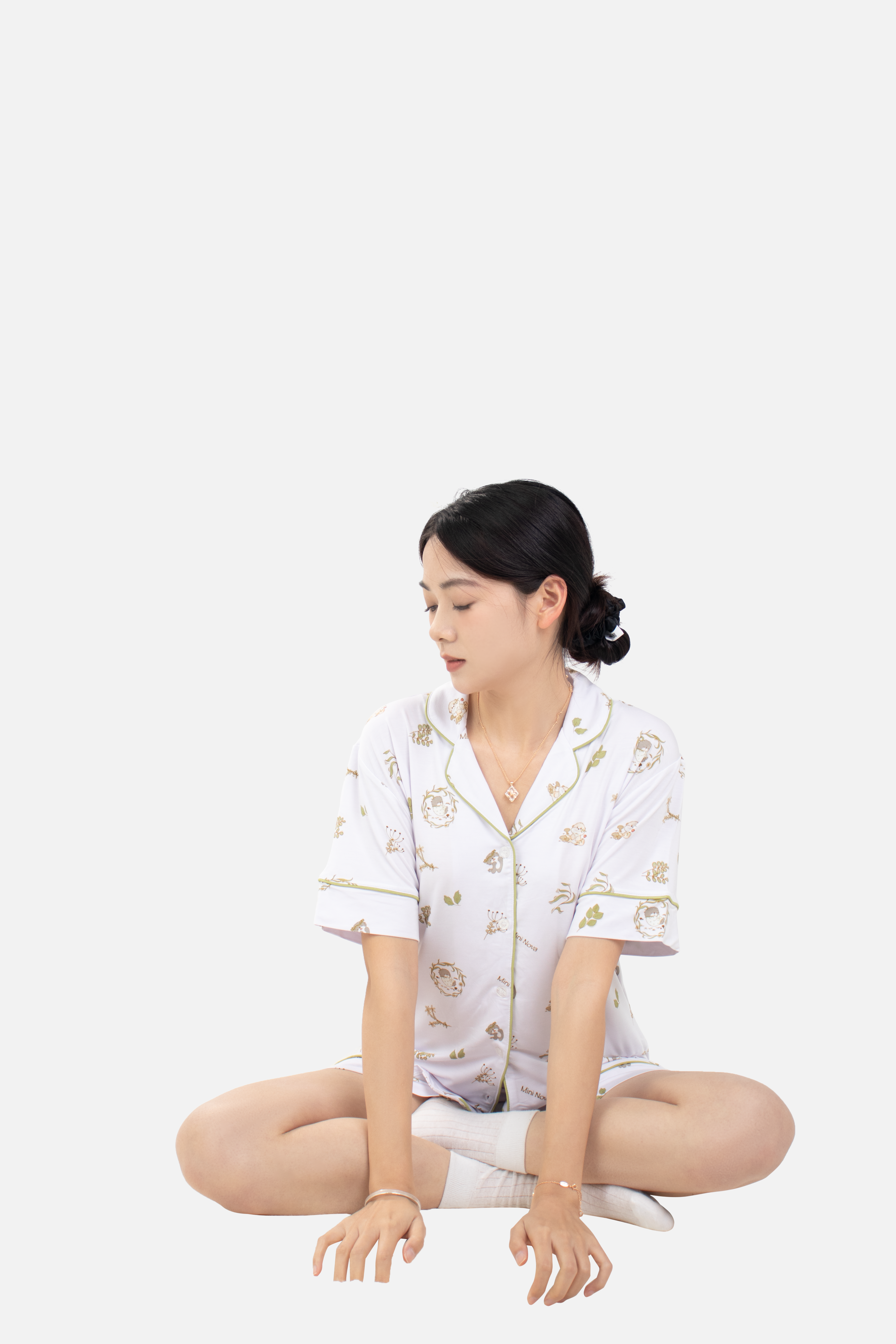Mini nova Spring Bamboo Fiber Adult Short-Sleeve Pajama Collection
