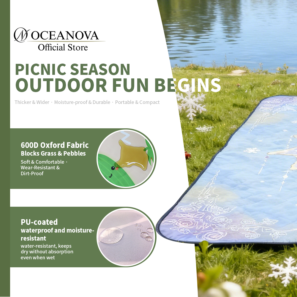 OCEANOVA Outdoor Windproof Picnic Mat for Lawn