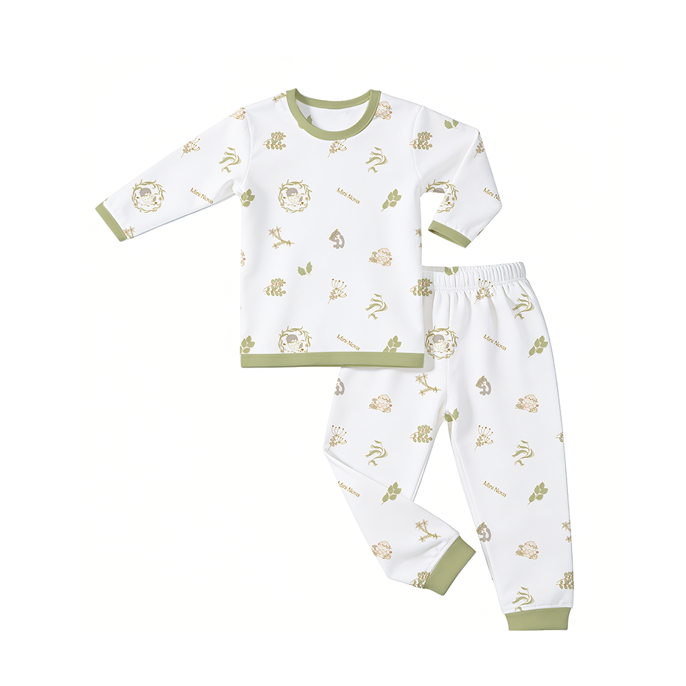 Mini Nova Spring Bamboo Fiber Baby Long-Sleeved Pajama Collection