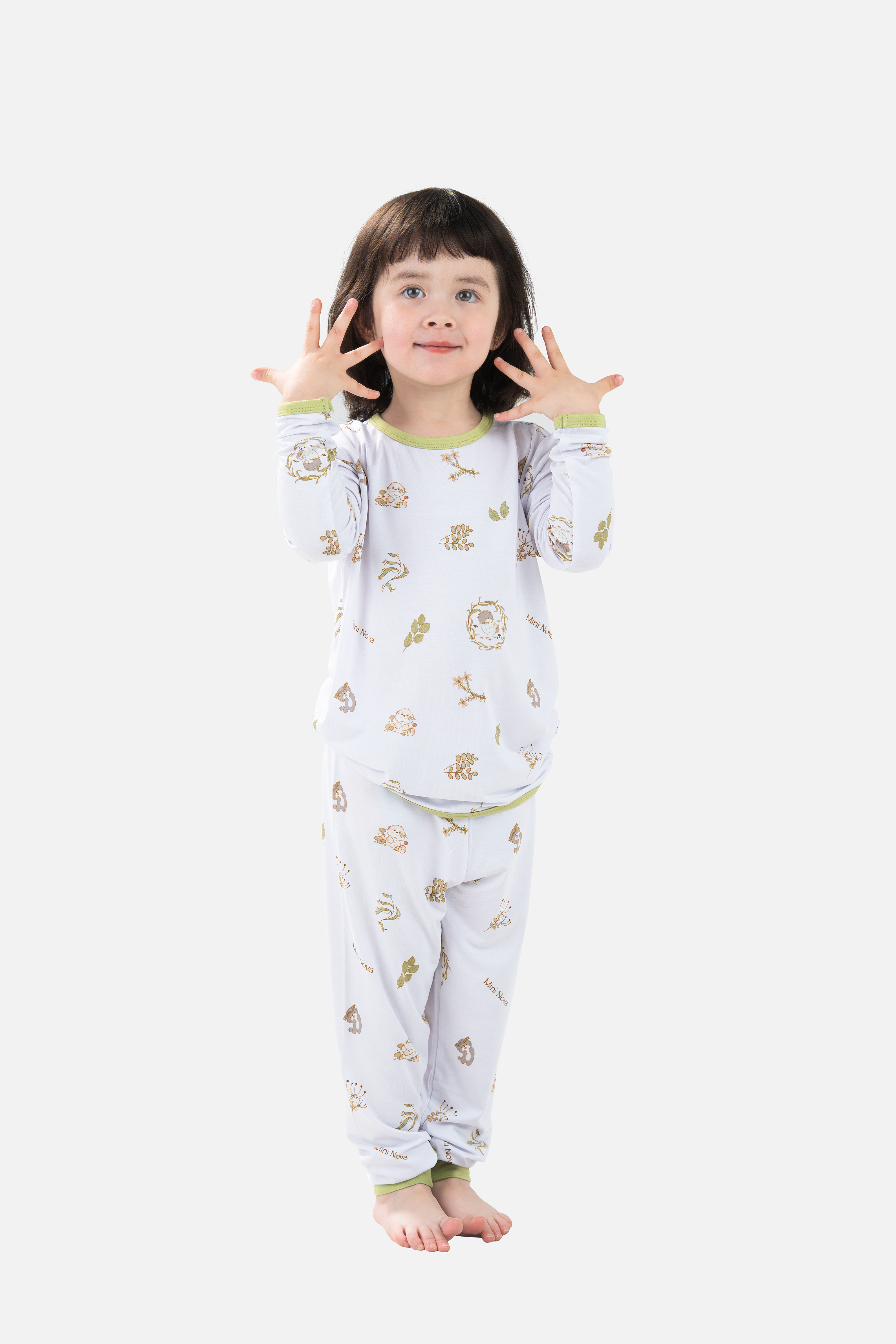 Mini Nova Spring Bamboo Fiber Baby Long-Sleeved Pajama Collection