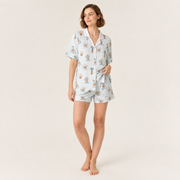 Adult Short Pajama Set （Merlion Garden）