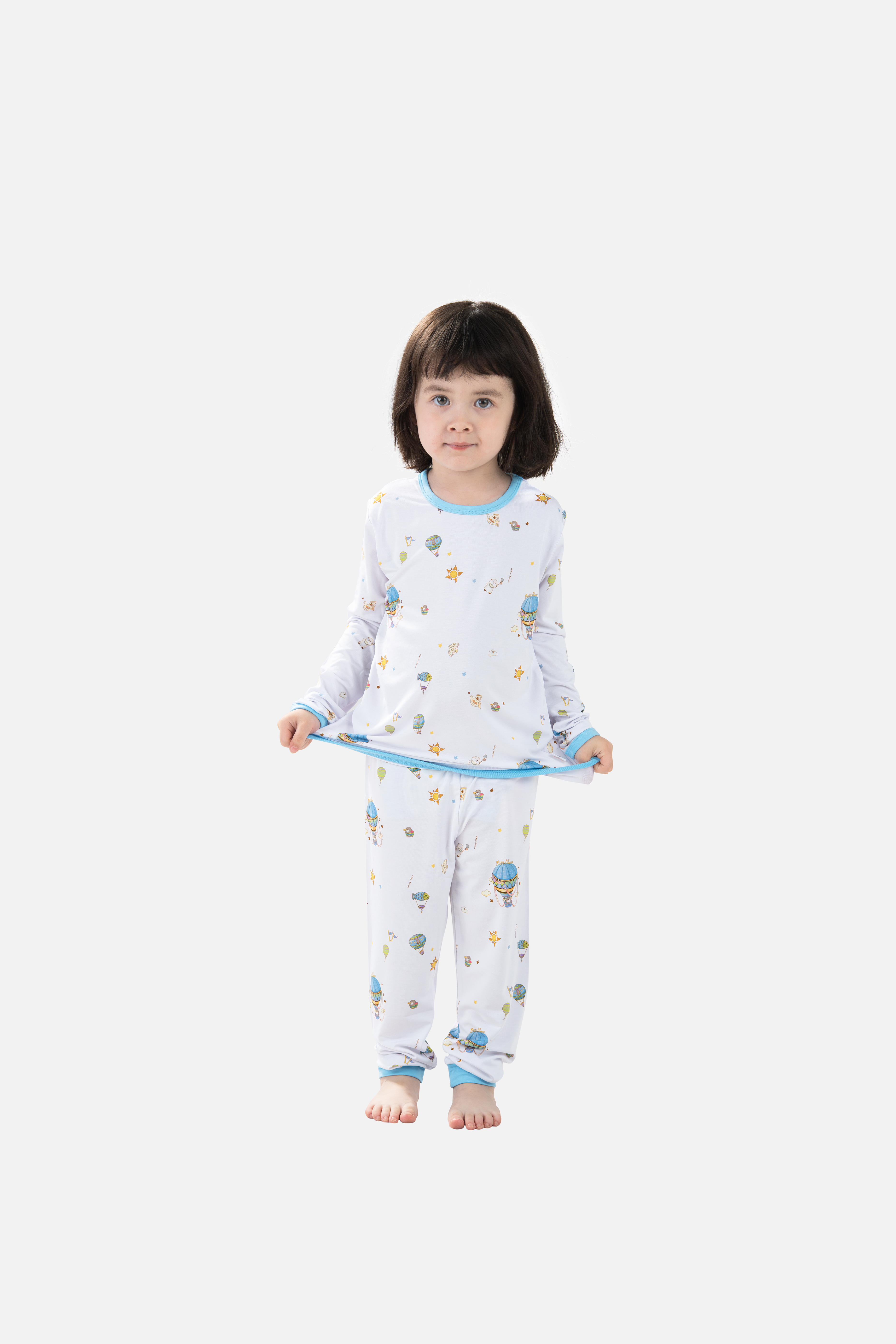 Mini Nova Hot Air Balloon Bamboo Fiber Baby Long-Sleeved Pajama Series