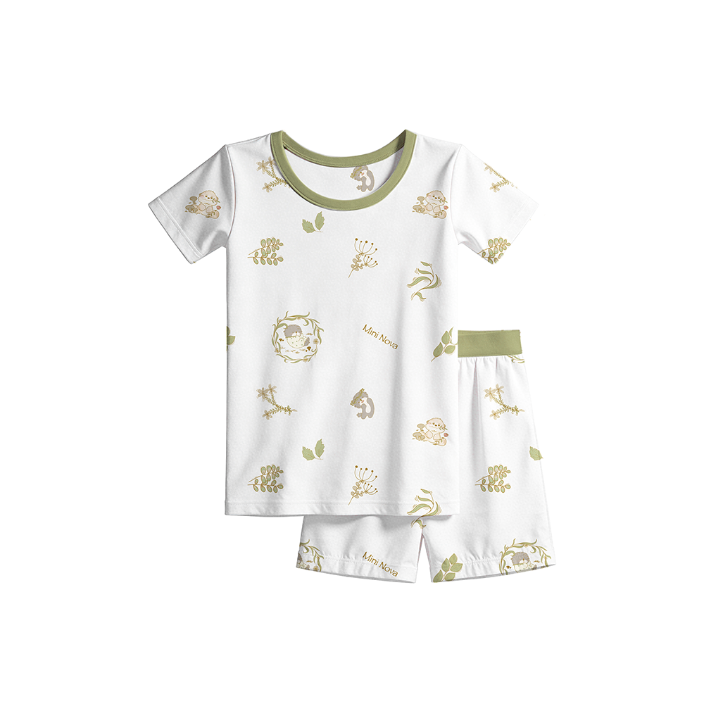 Mini Nova Spring Bamboo Fiber Baby Short-Sleeve Pajama Collection