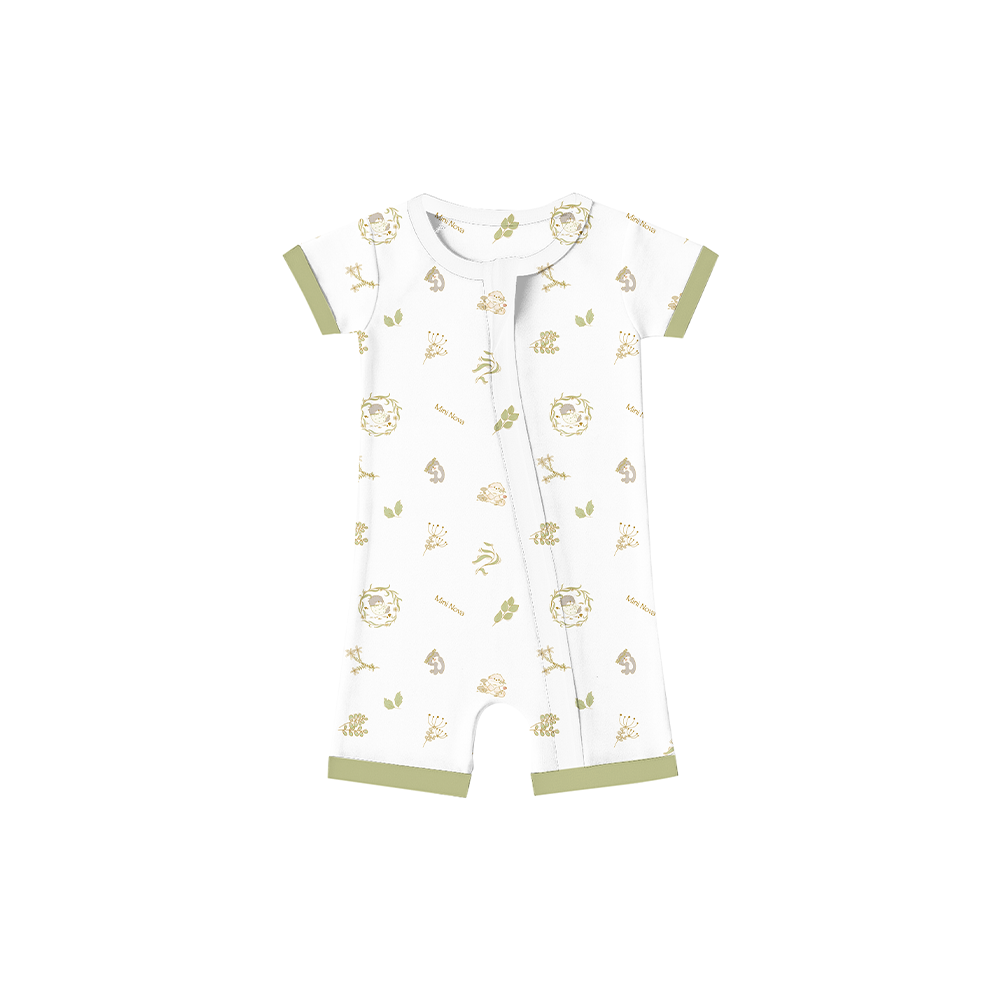 Mini New Star Spring Bamboo Fiber Baby Short Onesie