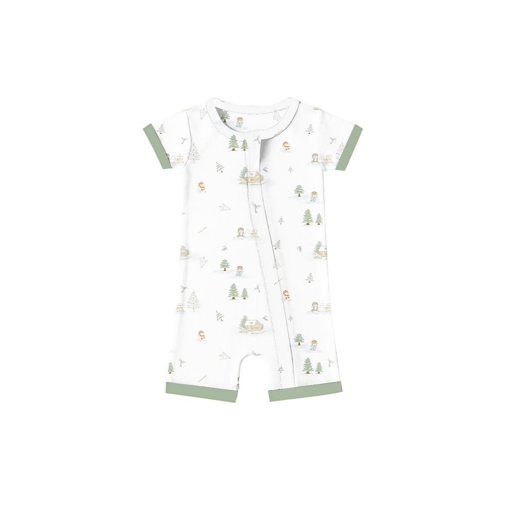 Mini New Star Winter Bamboo Fiber Baby Short Onesie