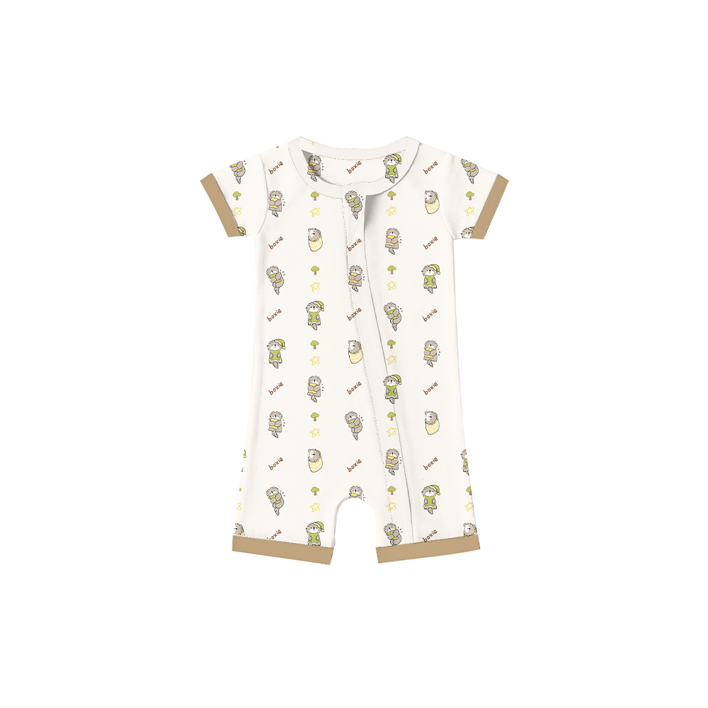 Mini Nova Classic Bamboo Fiber Baby Short Onesie