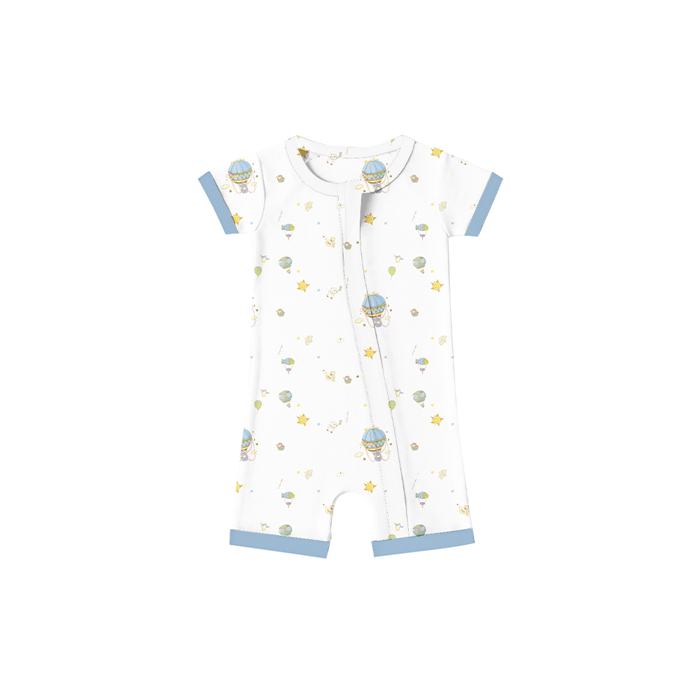 Mini Nova Hot Air Balloon Bamboo Fiber Baby Short Onesie