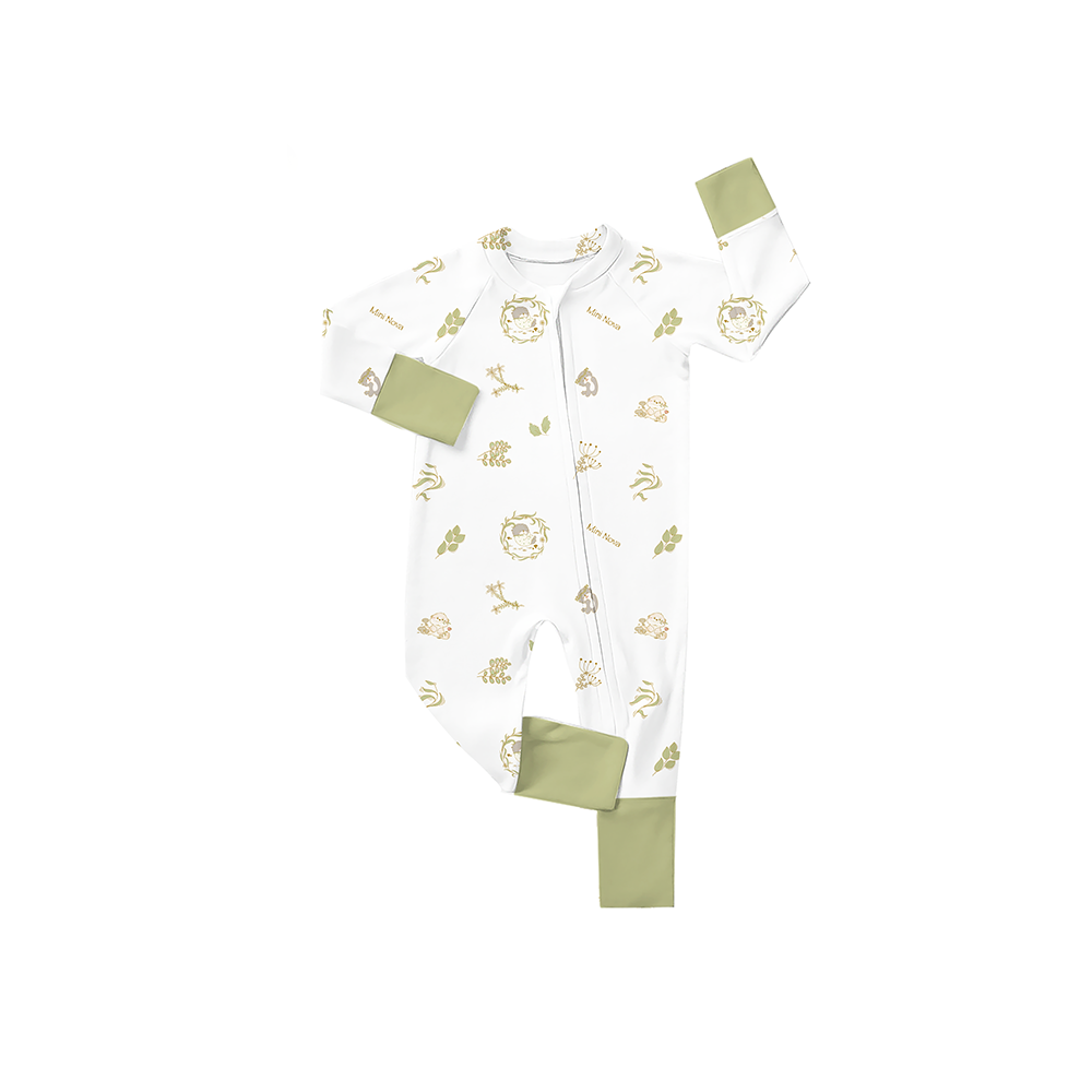 Mini New Star Spring Bamboo Fiber Baby Long Onesie
