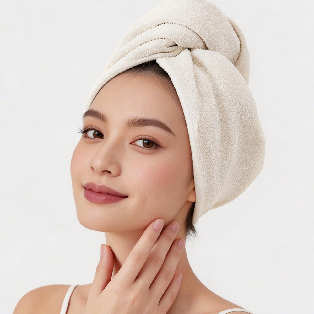 Oceanova beige ant pattern fabric hair dryer towel