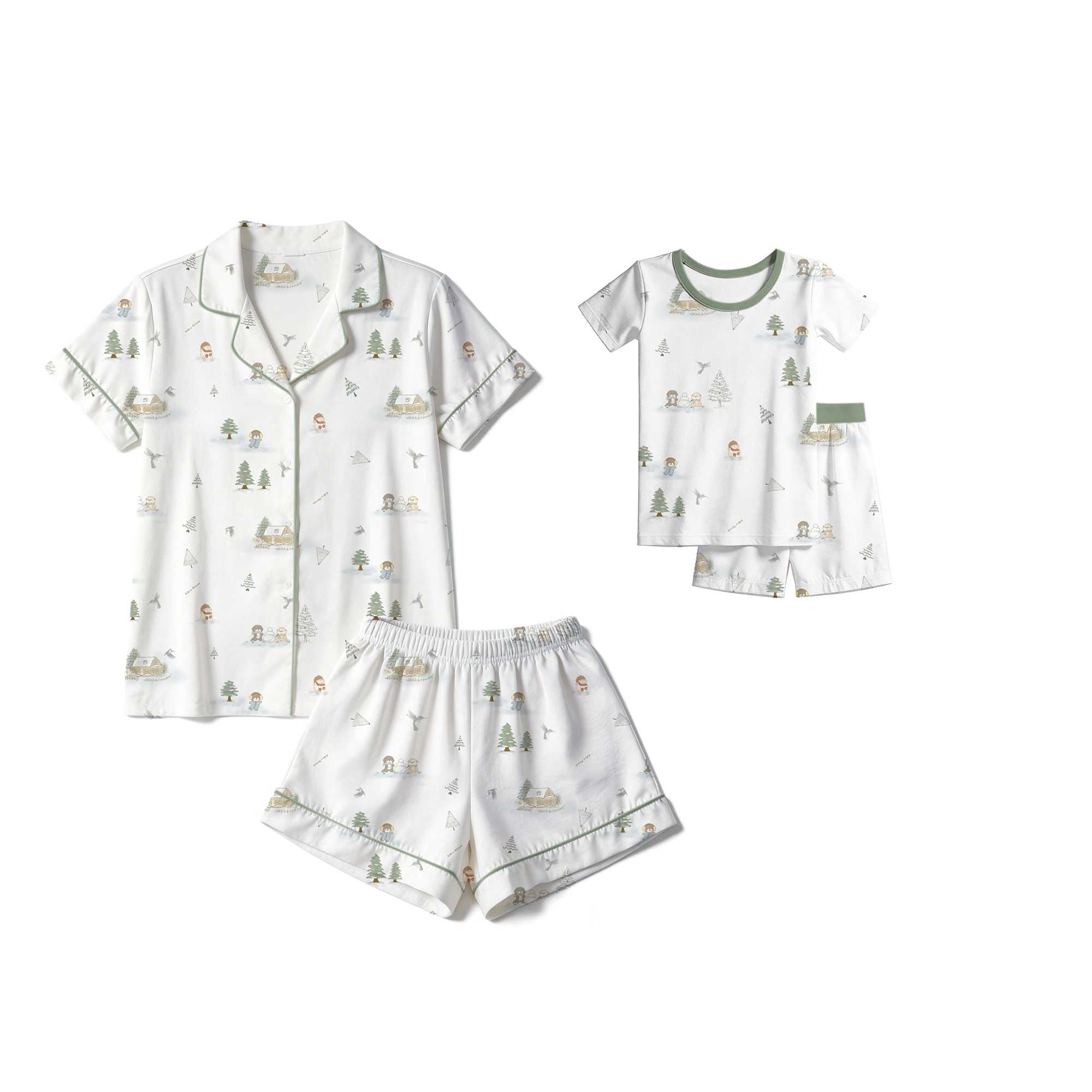 Mini Nova Winter Bamboo Fiber Short Family Set