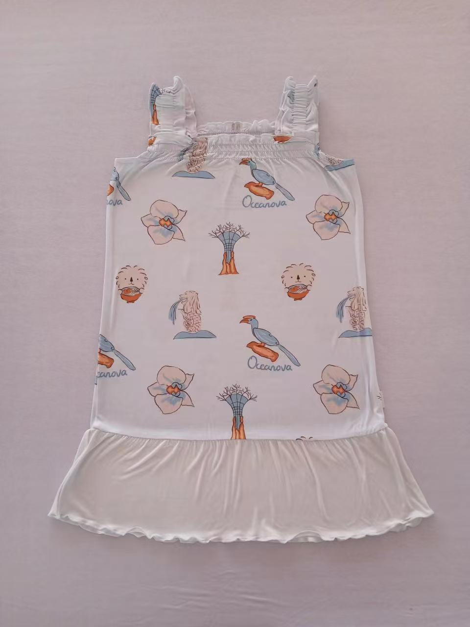 Kids Square-Neck Dress (Merlion Garden)