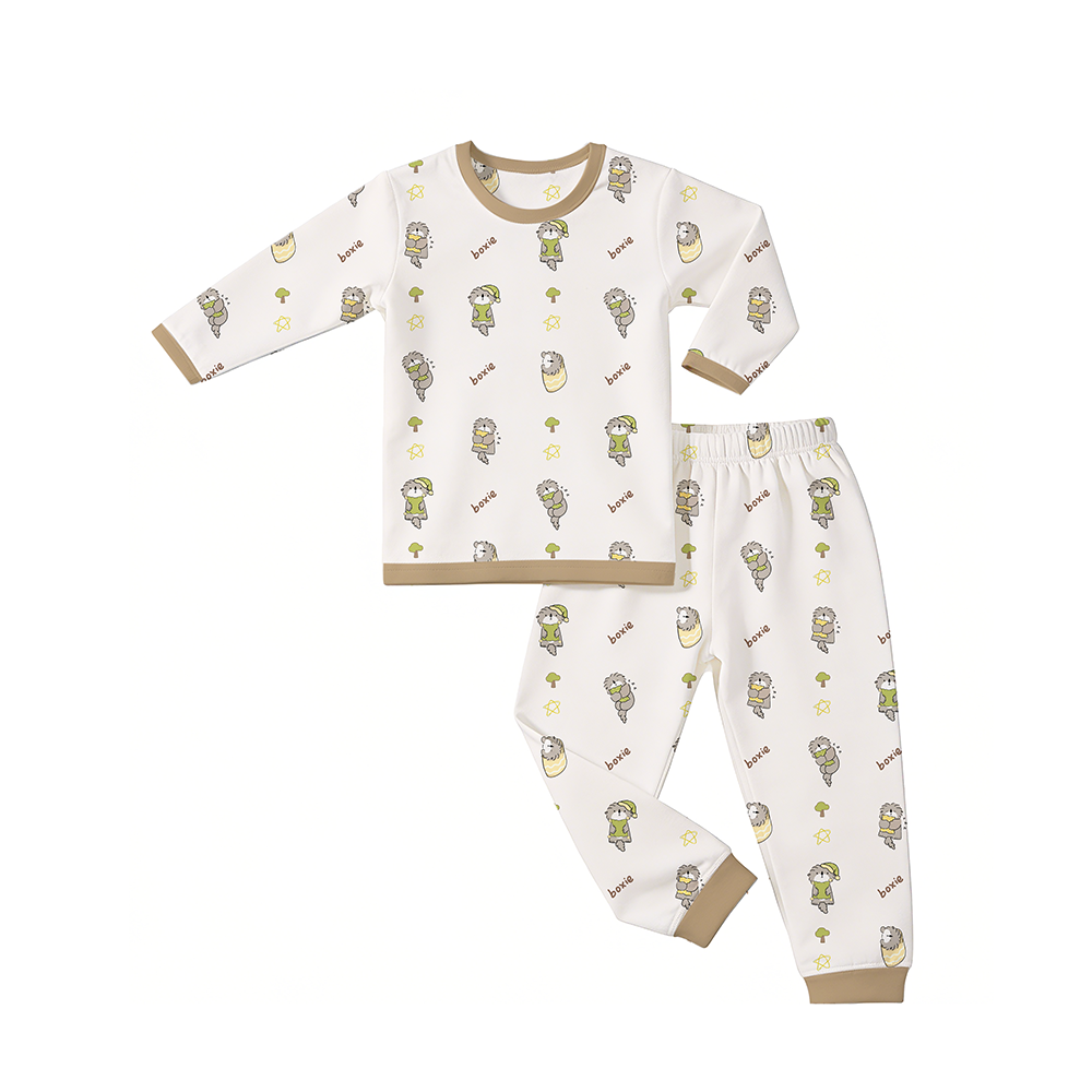Mini Nova Classic Bamboo Fiber Baby Long-Sleeved Pajama Collection