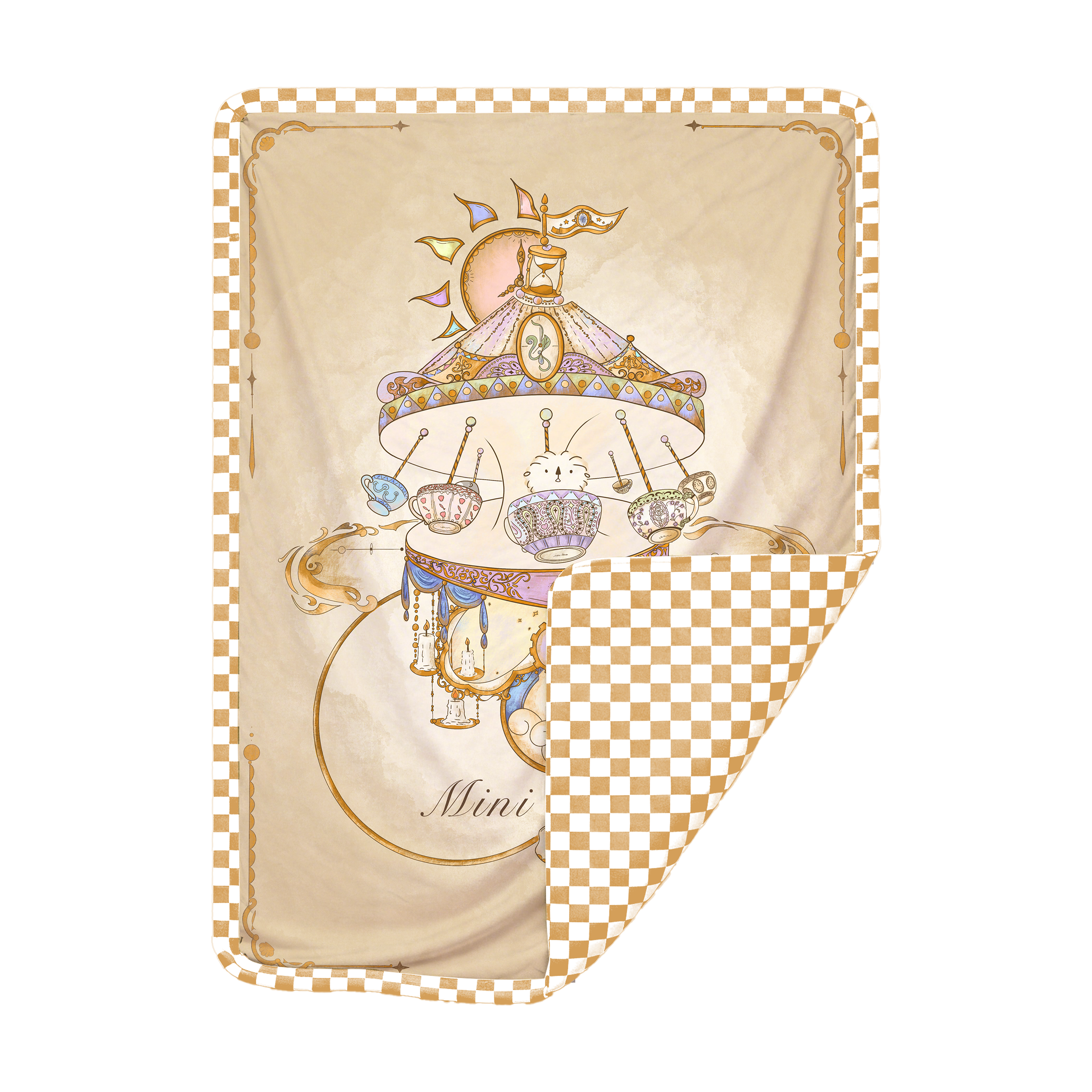 Mini Nova Carousel Bamboo Fiber Baby Blanket