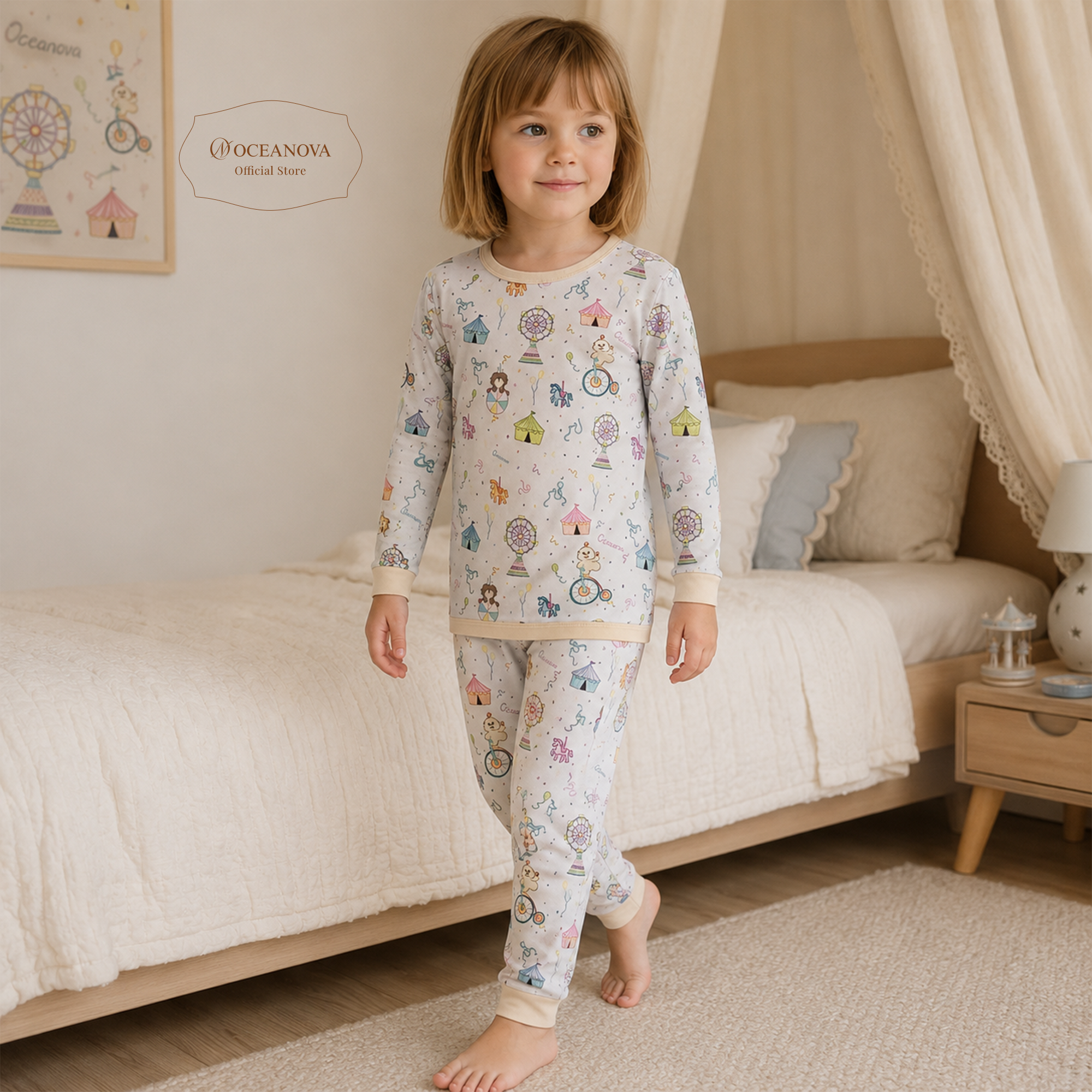 Kid 2-piece Pajamas(long)Carnival Parade