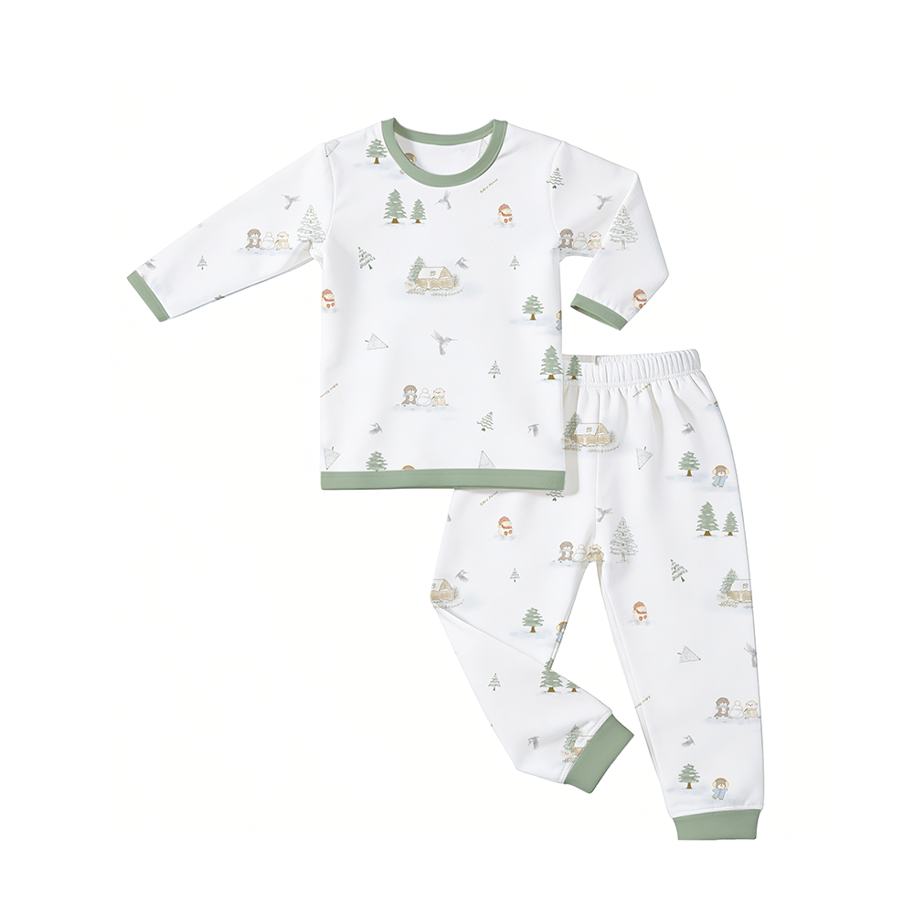 Mini Nova Winter Bamboo Fiber Baby Long-Sleeved Pajama Collection
