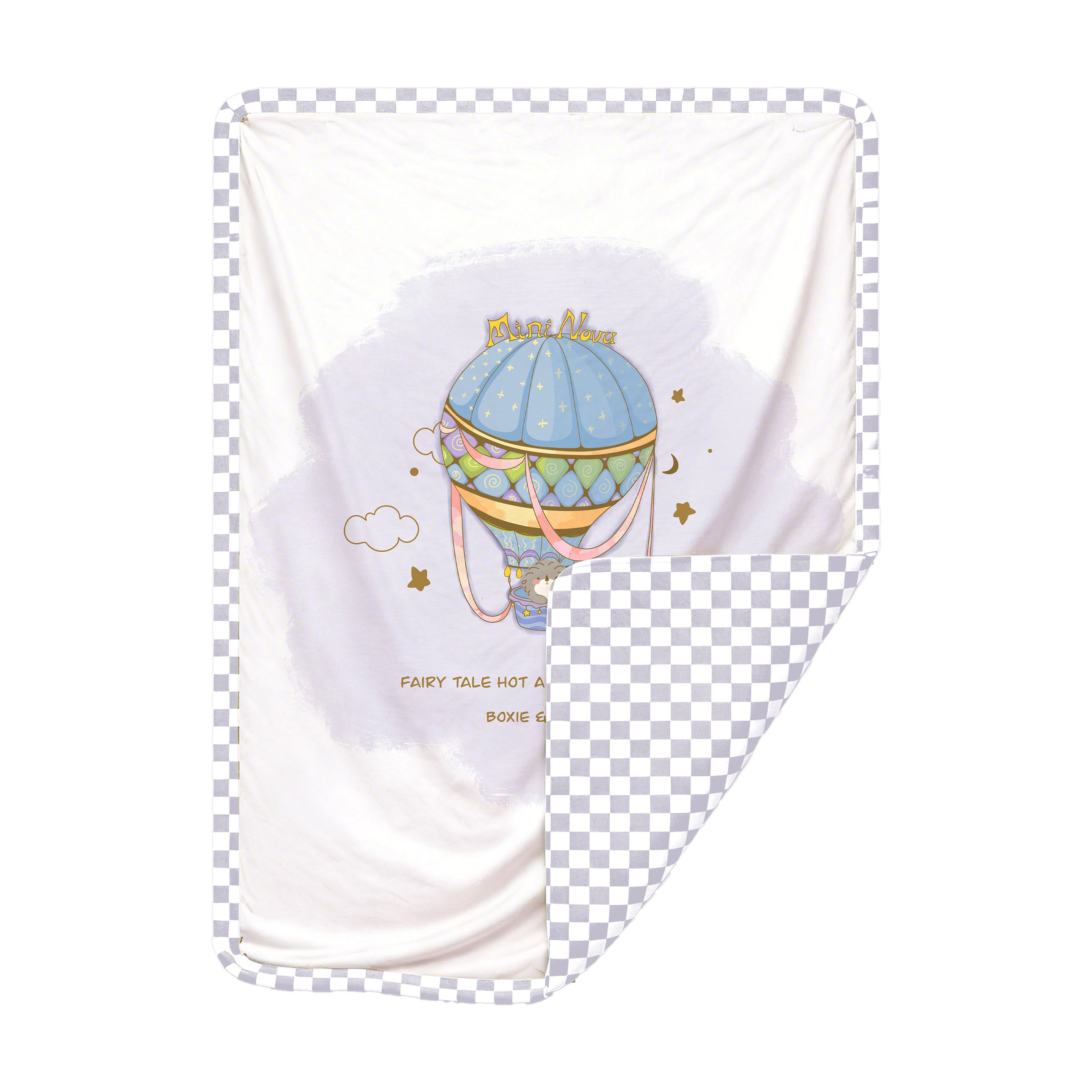 Mini Nova Large Hot Air Balloon Bamboo Fiber Baby Blanket