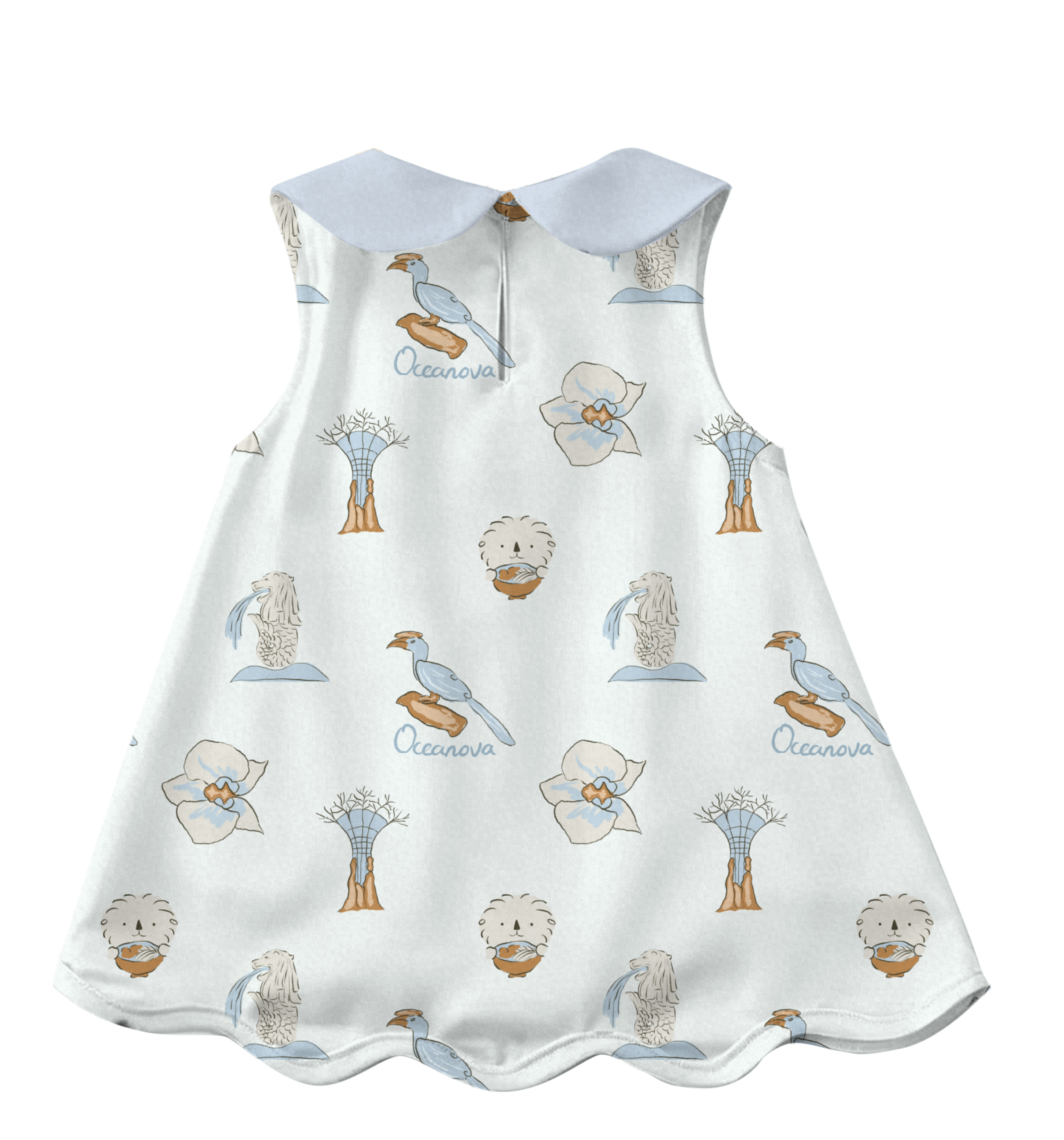 Collar Dress (Merlion Garden）