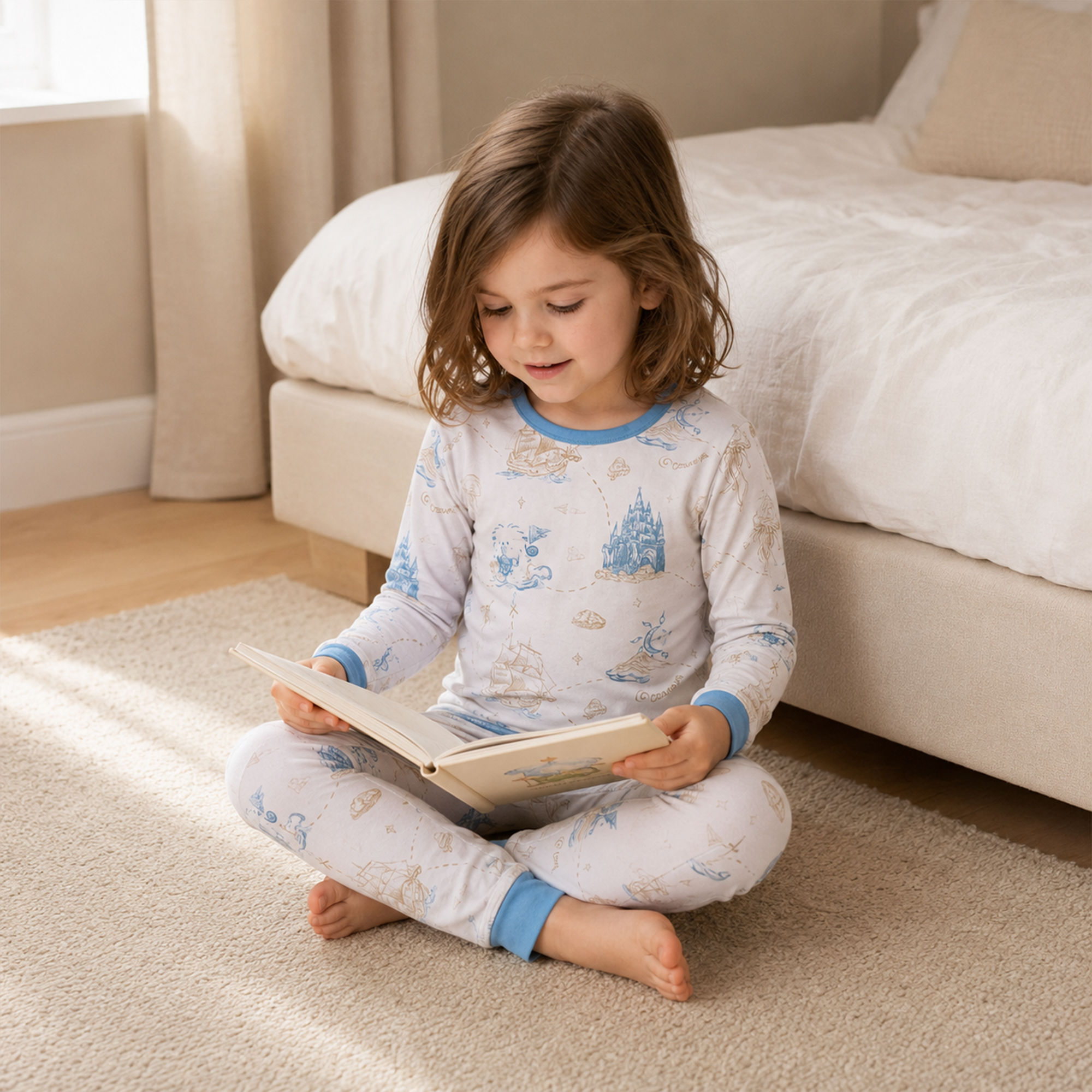 Kid 2-piece Pajamas(long)Ocean Voyage