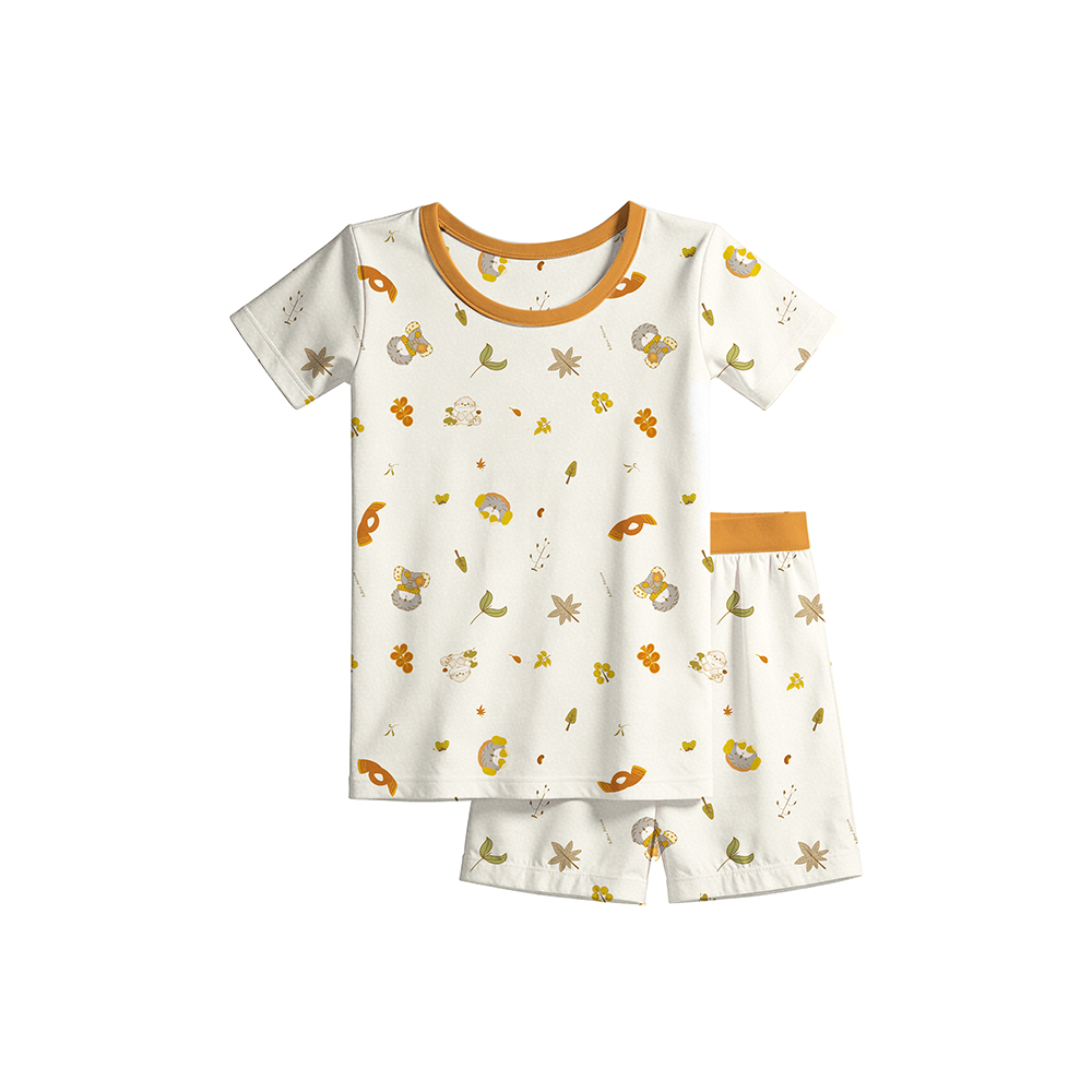 Mini Nova Autumn Bamboo Fiber Baby Short-Sleeve Pajama Collection