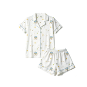 Mini nova Hot Air Balloon Bamboo Fiber Adult Short-Sleeve Pajama Series