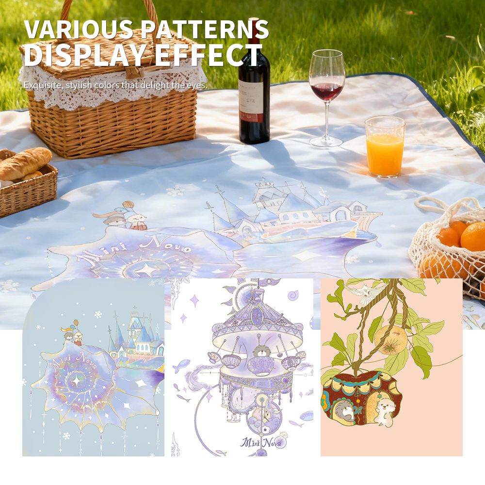 OCEANOVA Outdoor Windproof Picnic Mat for Lawn