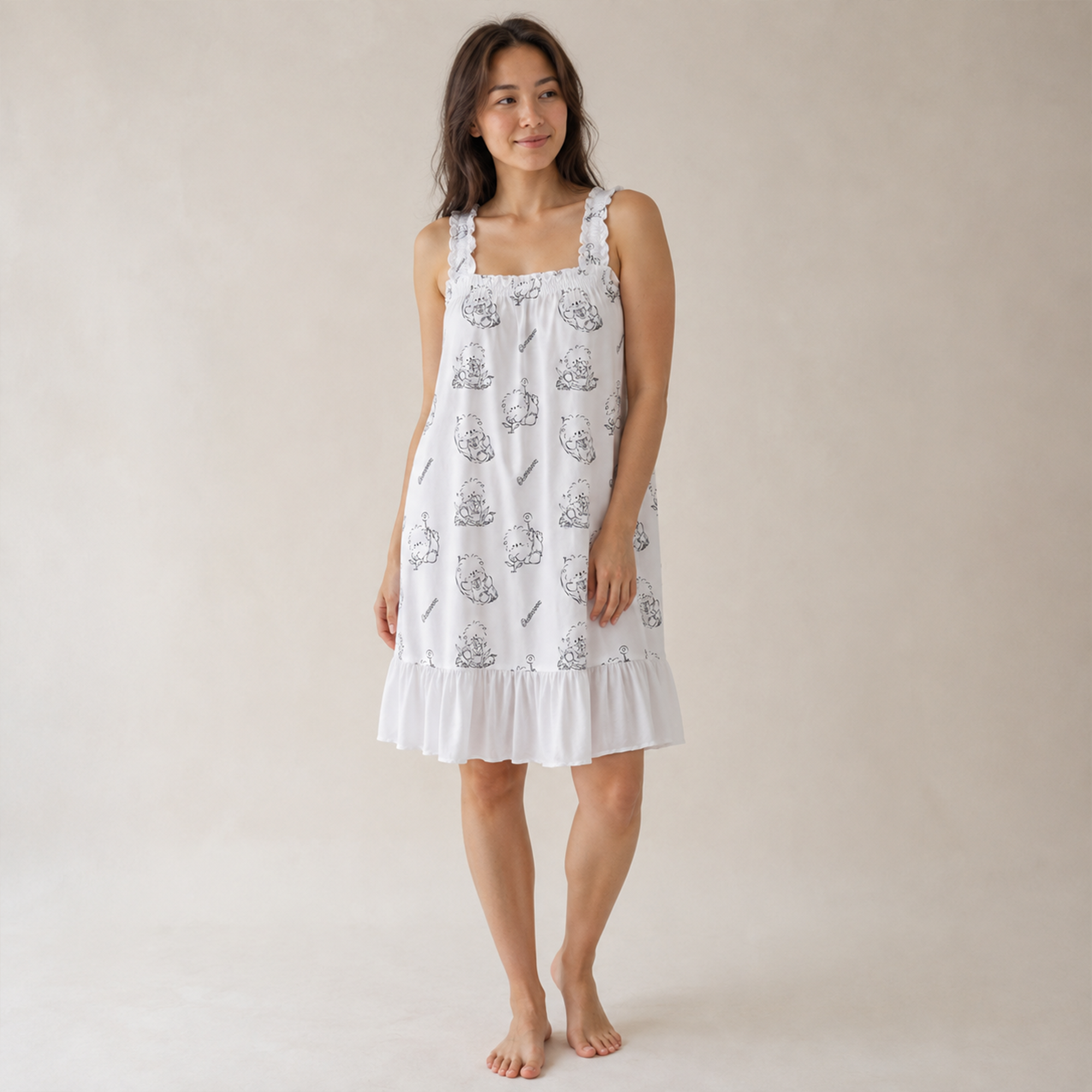 Women's Square-Neck Dress （Doodle Boxie）