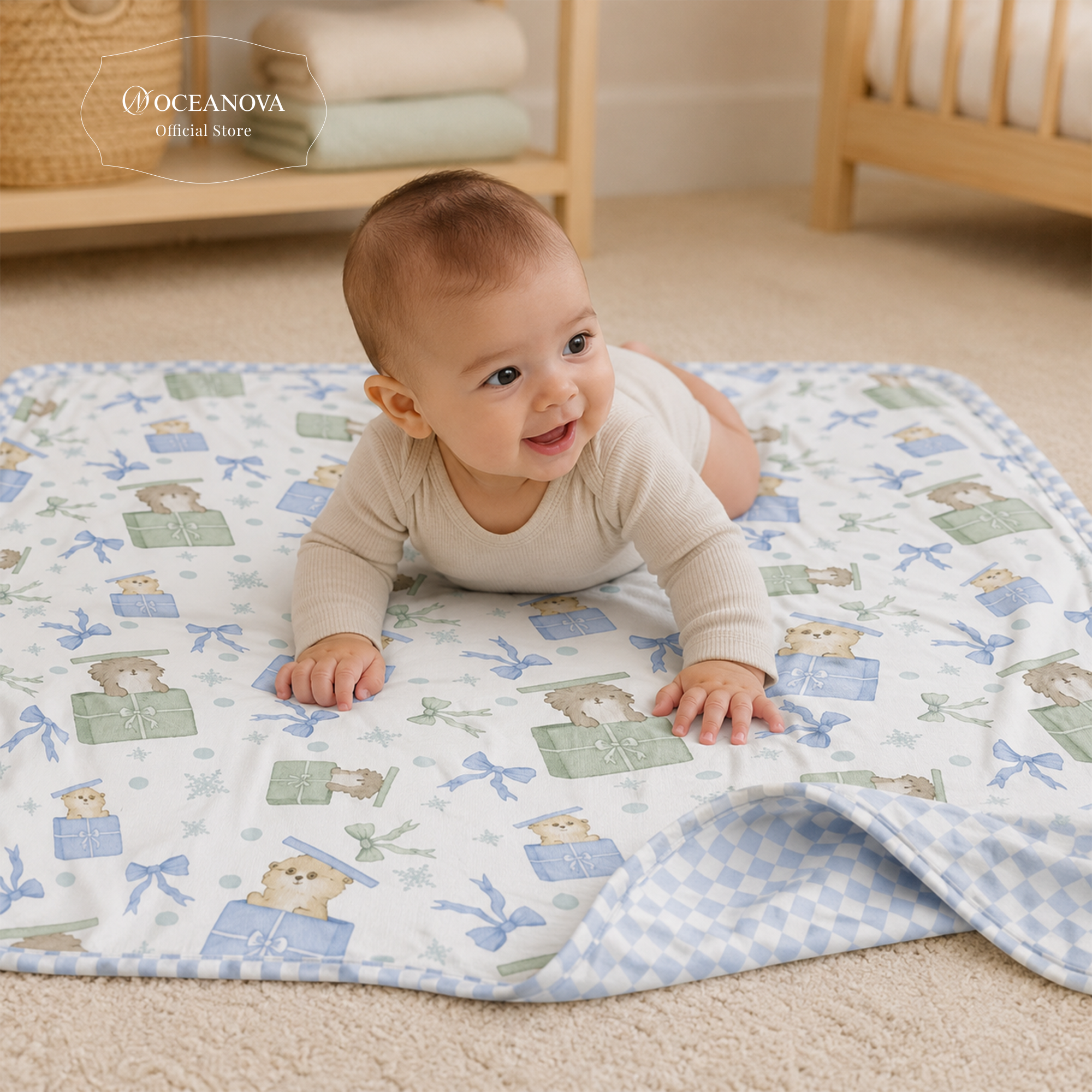Mini Nova Gift Bamboo Fiber Baby Blanket