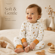 Mini New Star Autumn Bamboo Fiber Baby Long Onesie