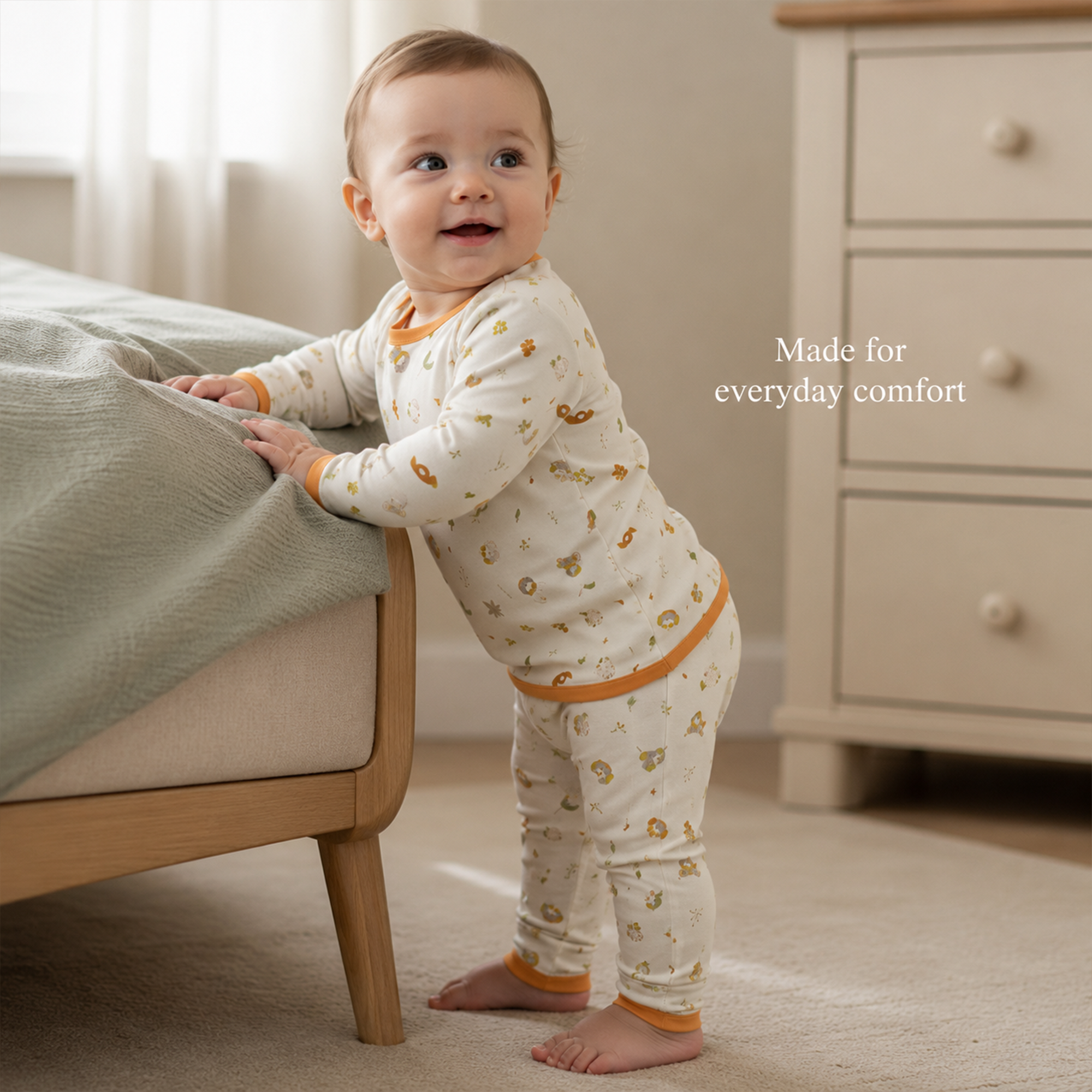 Mini Nova Autumn Bamboo Fiber Baby Long-Sleeved Pajama Collection