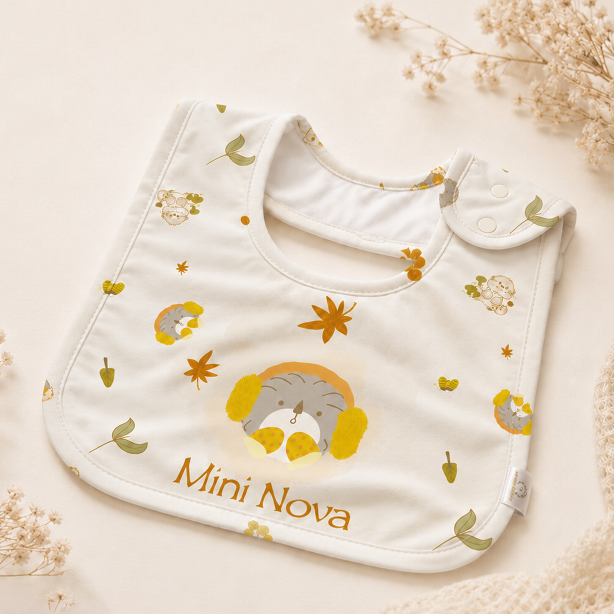 Mini New Star Autumn Bamboo Fiber Baby Bib