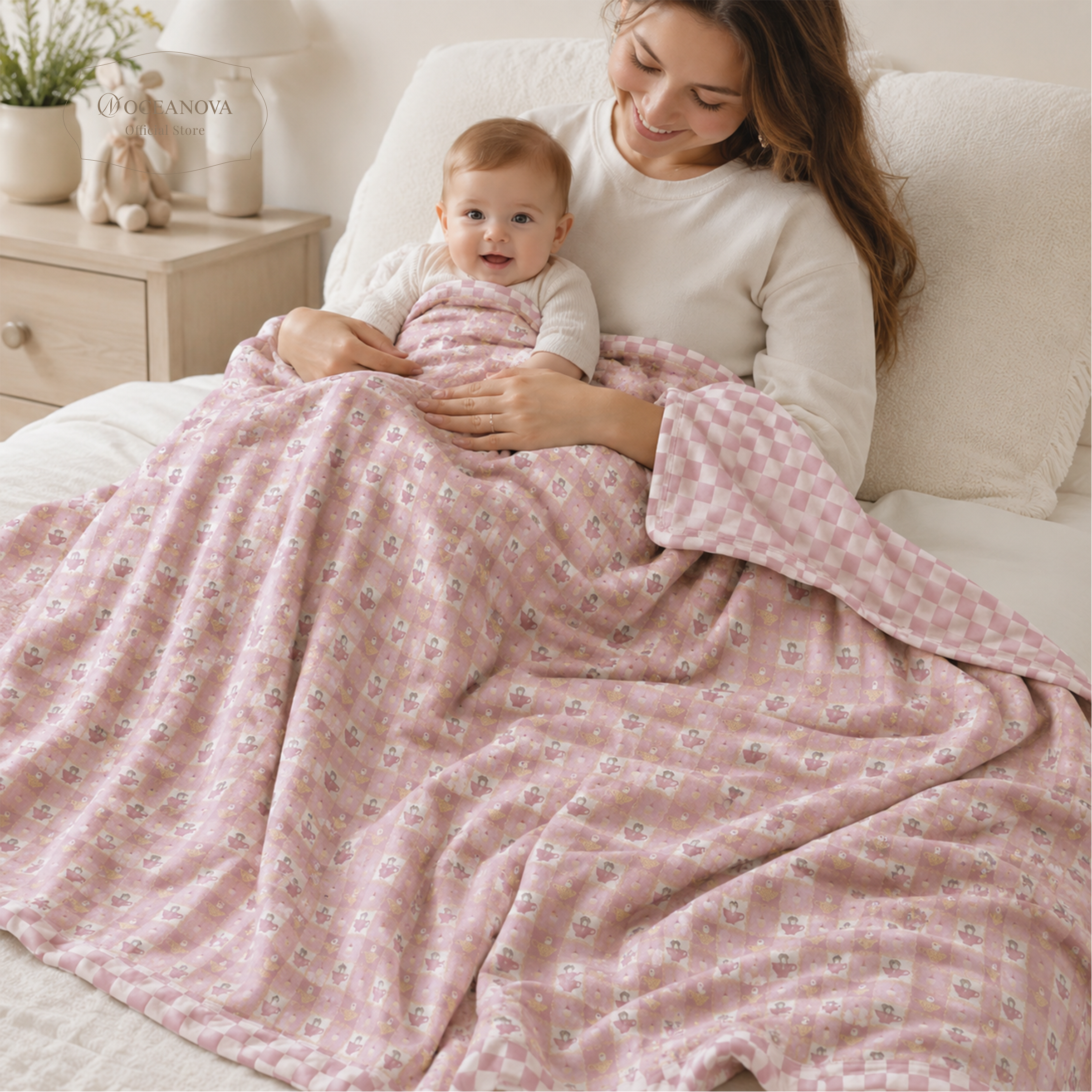 Mini Nova Coffee Dessert Bamboo Fiber Baby Blanket