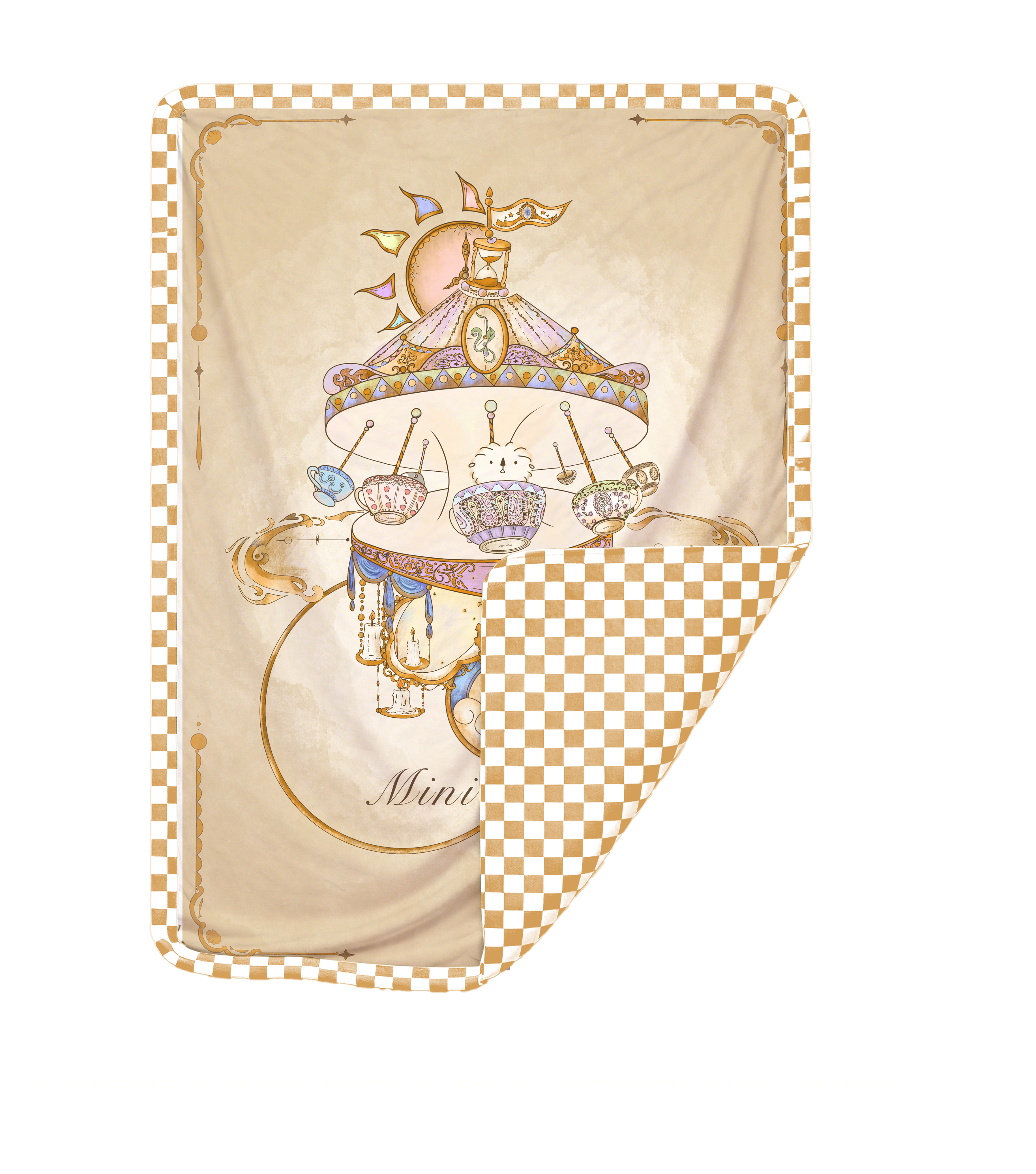 Mini Nova Carousel Bamboo Fiber Baby Blanket