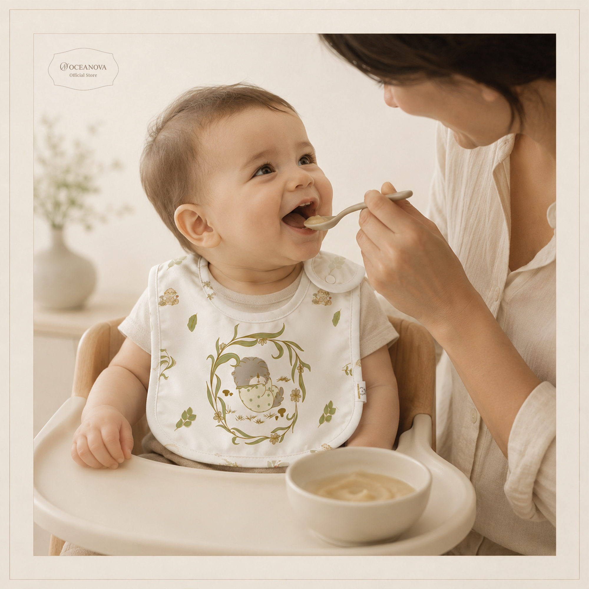 Mini New Star Spring Bamboo Fiber Baby Bib