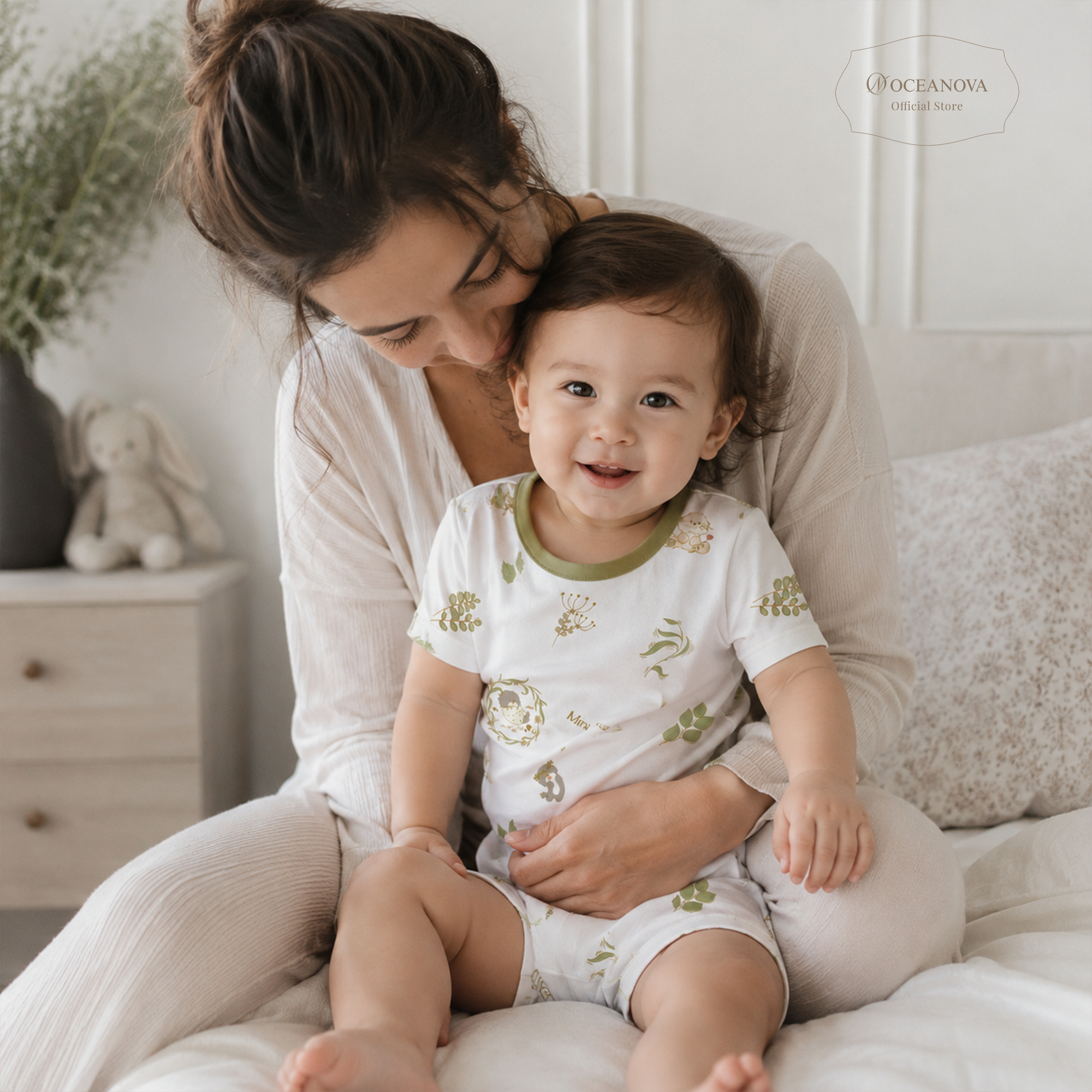 Mini Nova Spring Bamboo Fiber Baby Short-Sleeve Pajama Collection