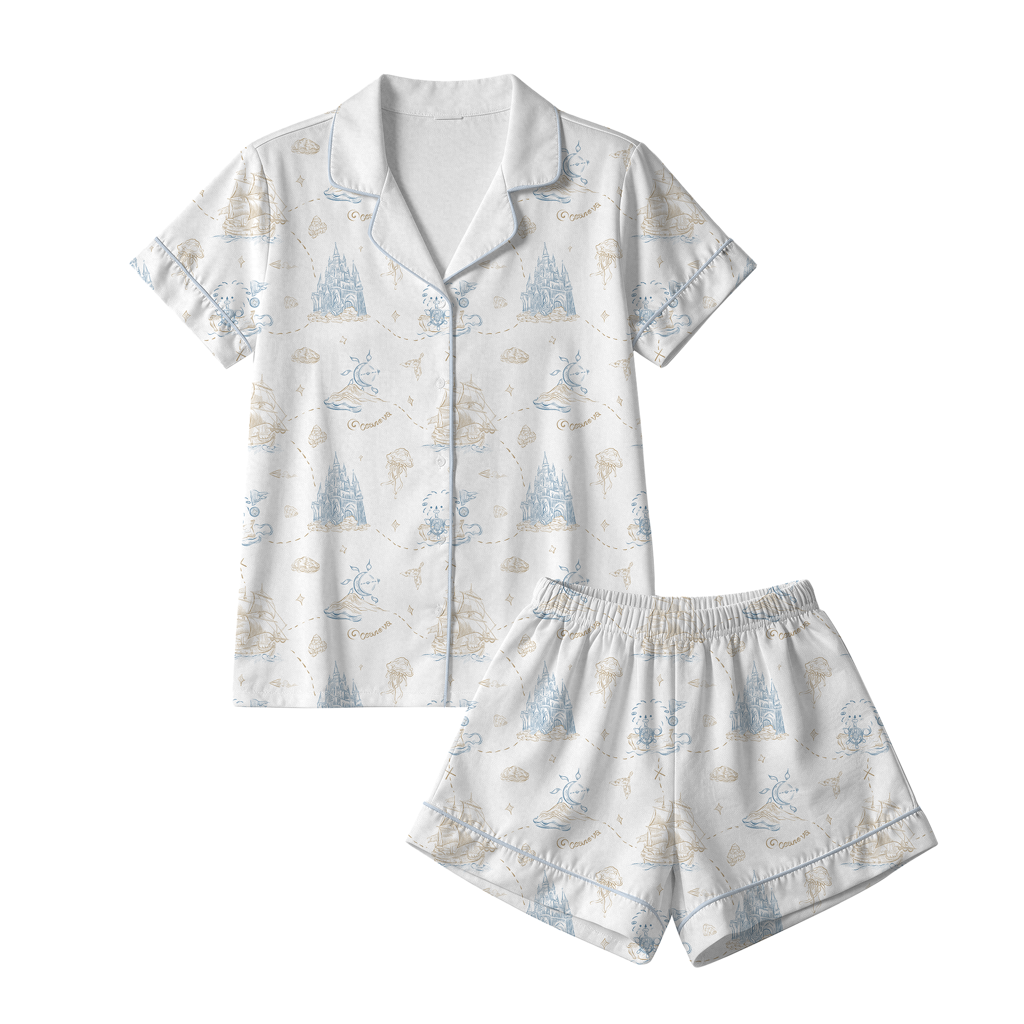 Adult Short Pajama Set（Celestial Unicorn）