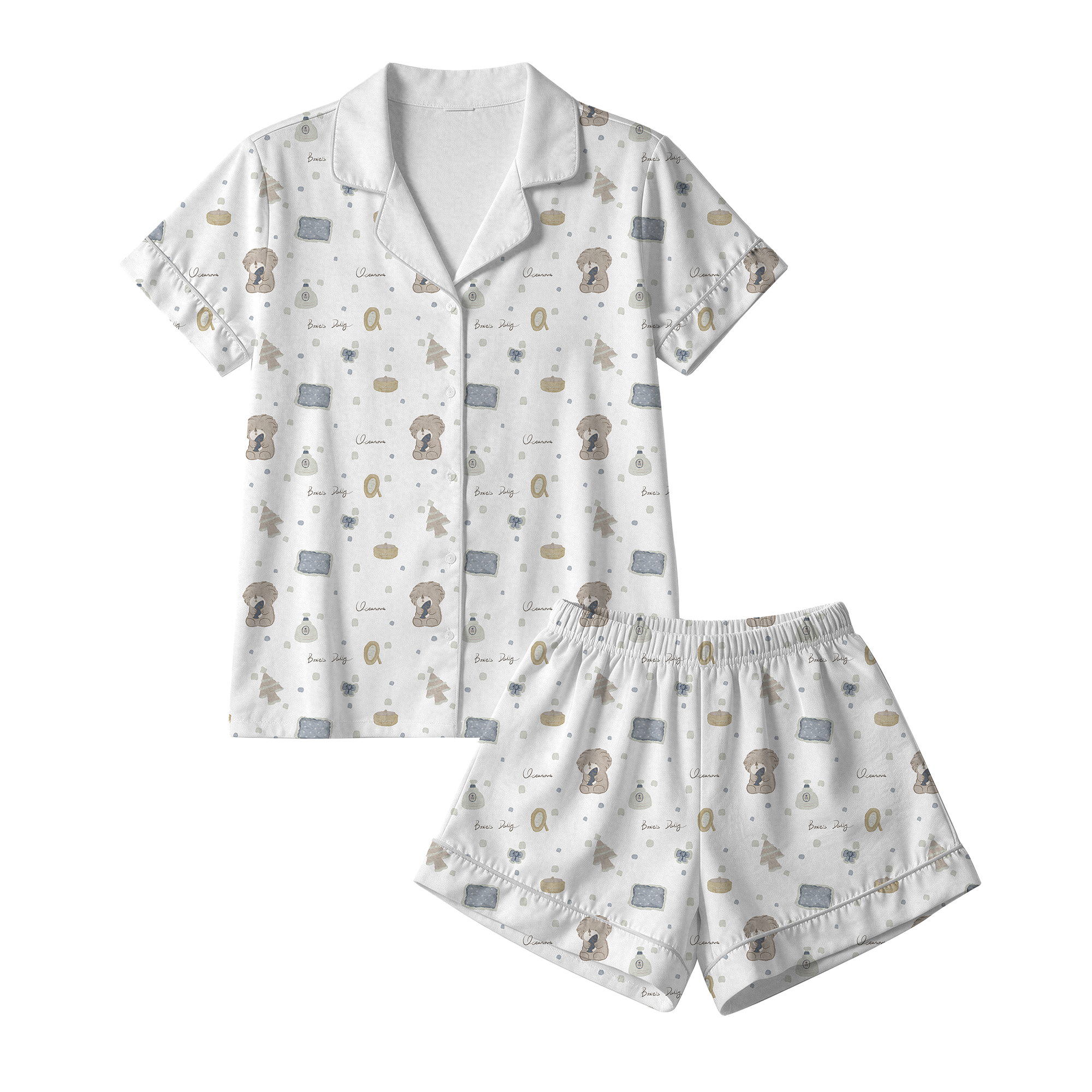 Adult Short Pajama Set （Boxie’s Daily）