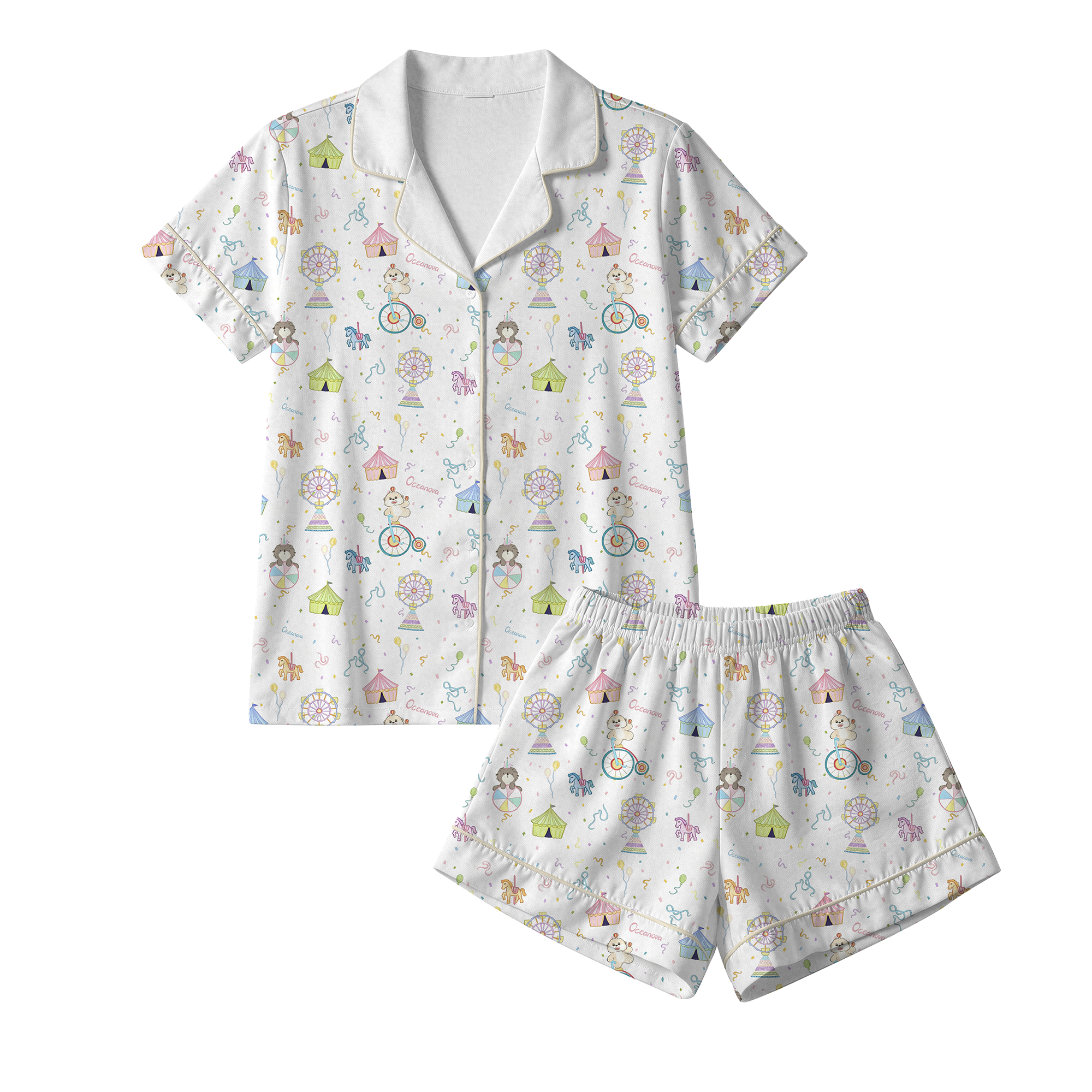 Adult Short Pajama Set （Carnival Parade）