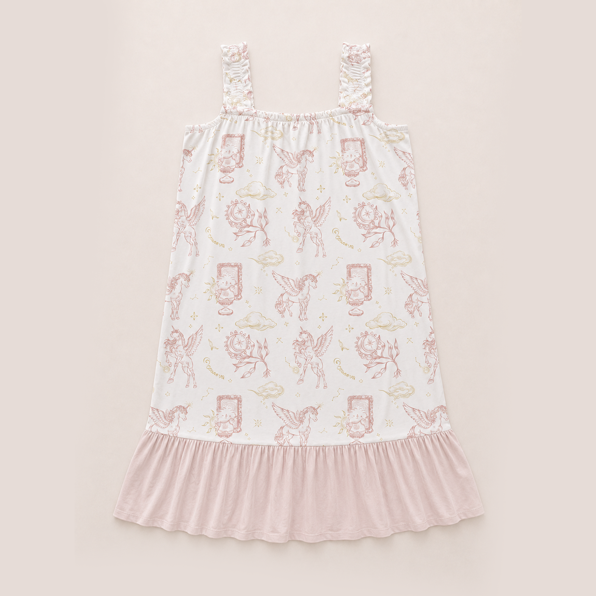 Women's Square-Neck Dress (Celestial Unicorn)