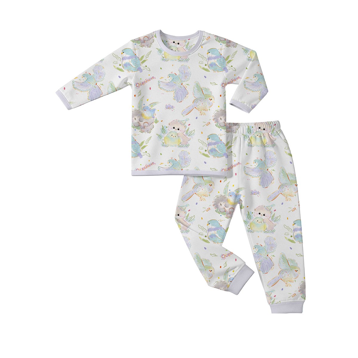 Kid 2-piece Pajamas(long) Birdsong Garden